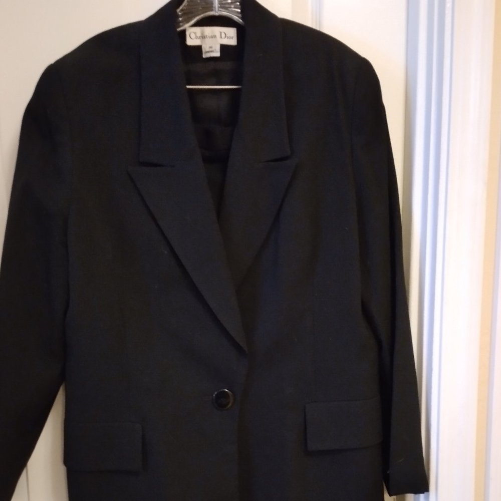 Christine Dior Black 2 piece suit